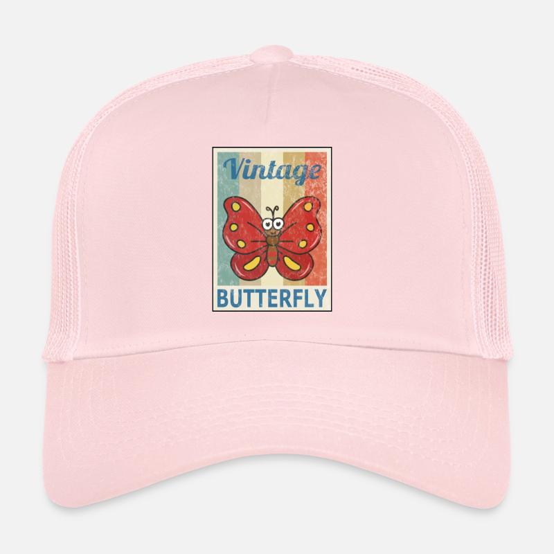 Butterfly Vintage Retro Style Grunge Trucker cap
