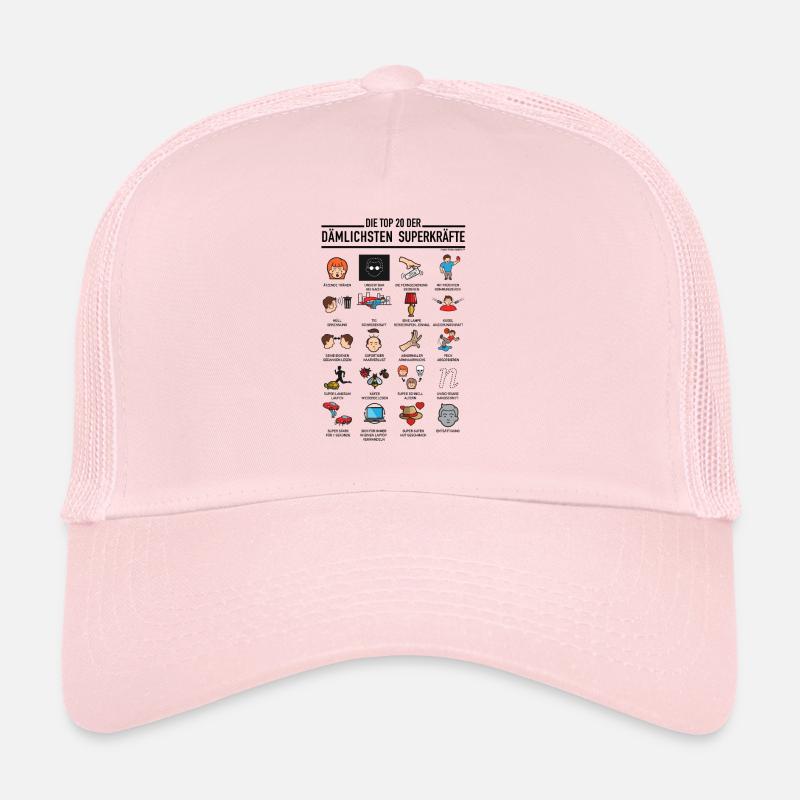 Top 20 dämlichster Superkräfte Geschenk - Trucker Cap - Hellrosa
