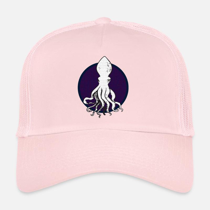 Poulpe blanc Casquette trucker 