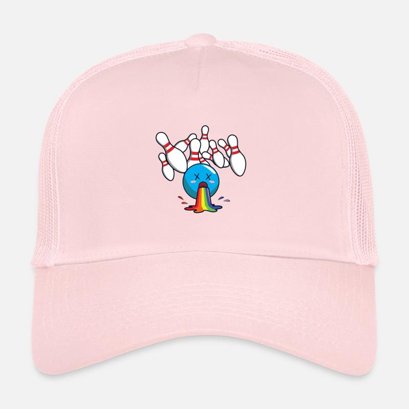 Bowling bowling rainbow - Trucker Cap - pale pink