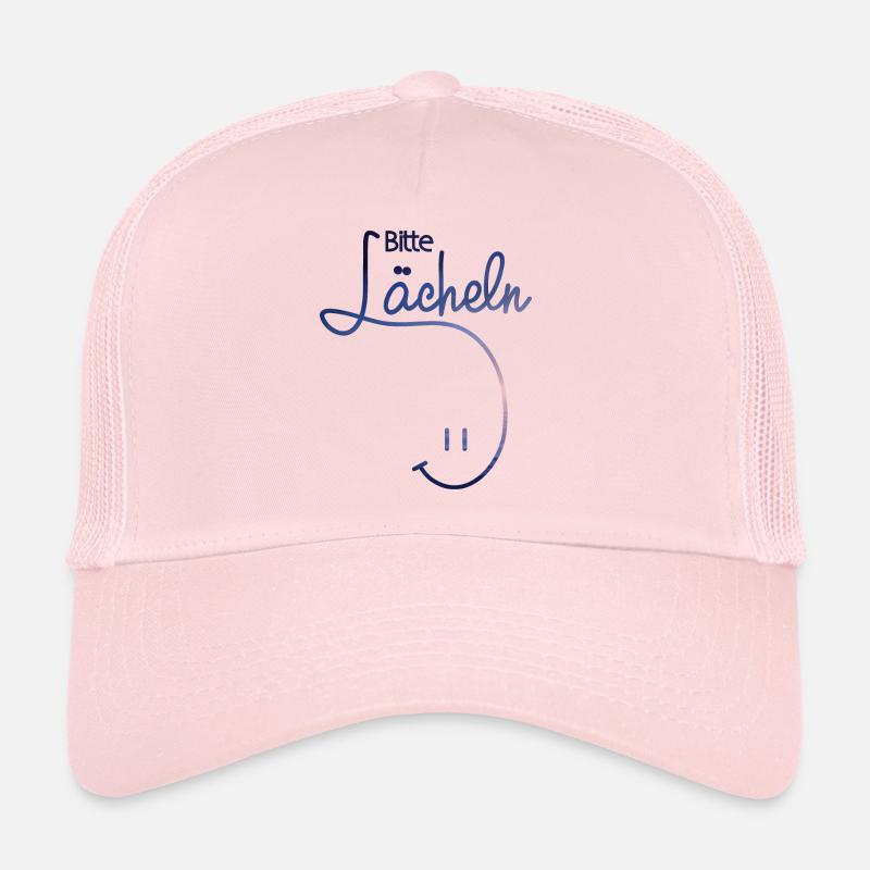 lachen laecheln Geschenk Geschenkidee bitte Smiley - Trucker Cap - Hellrosa