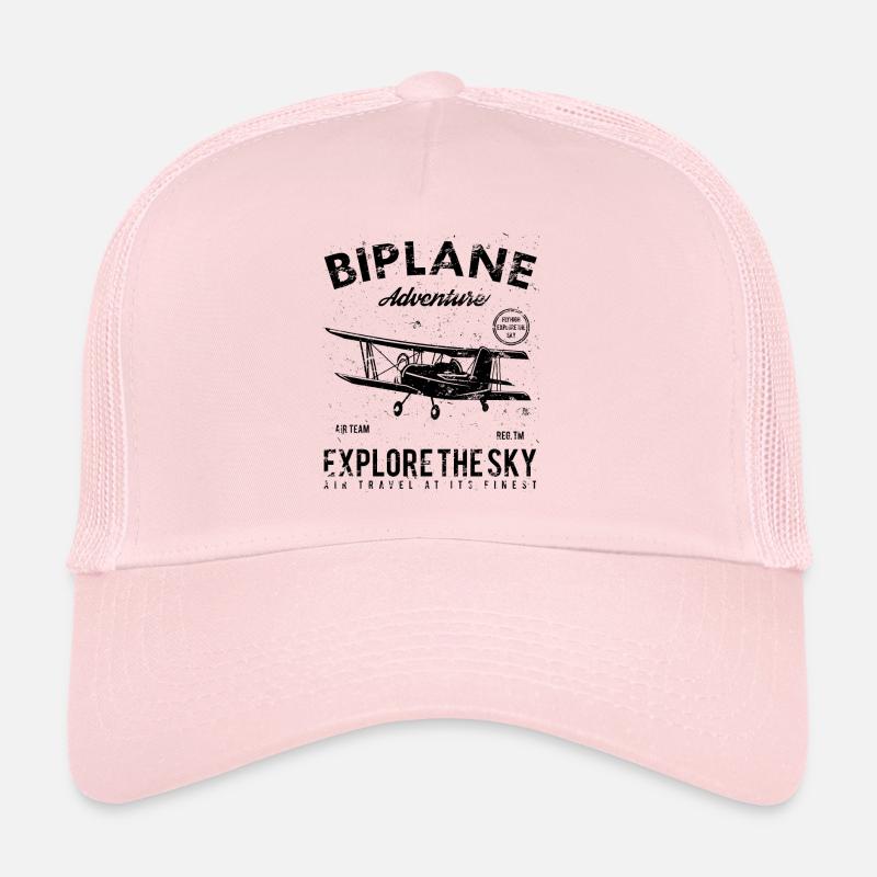 avion - Casquette trucker  - rose pâle