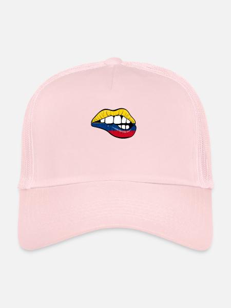 Colombie Football Cadeau Colombie Fan Sexy - Casquette trucker  - rose pâle - Devant