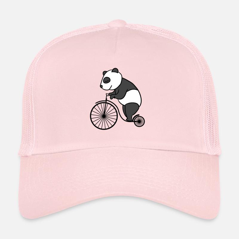 Panda équitation rétro vélo avec grande roue panda Casquette trucker 