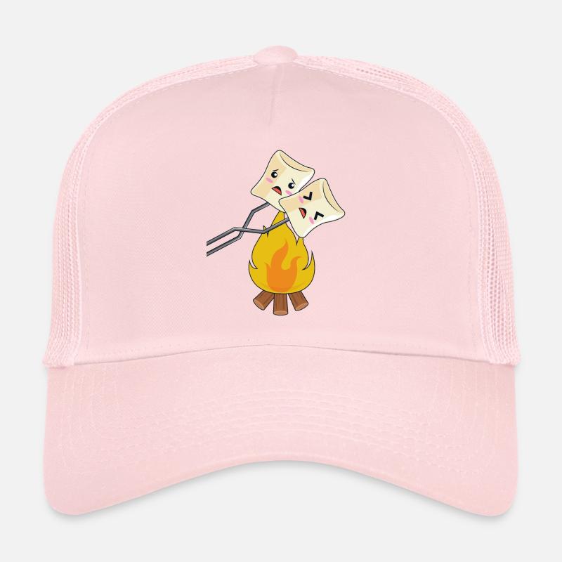 Guimauve au-dessus du feu de camp / Scouts Casquette trucker 