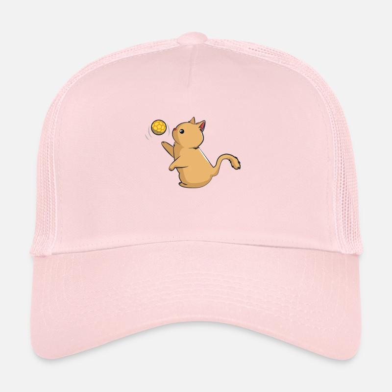 Cat plays handball Trucker Cap