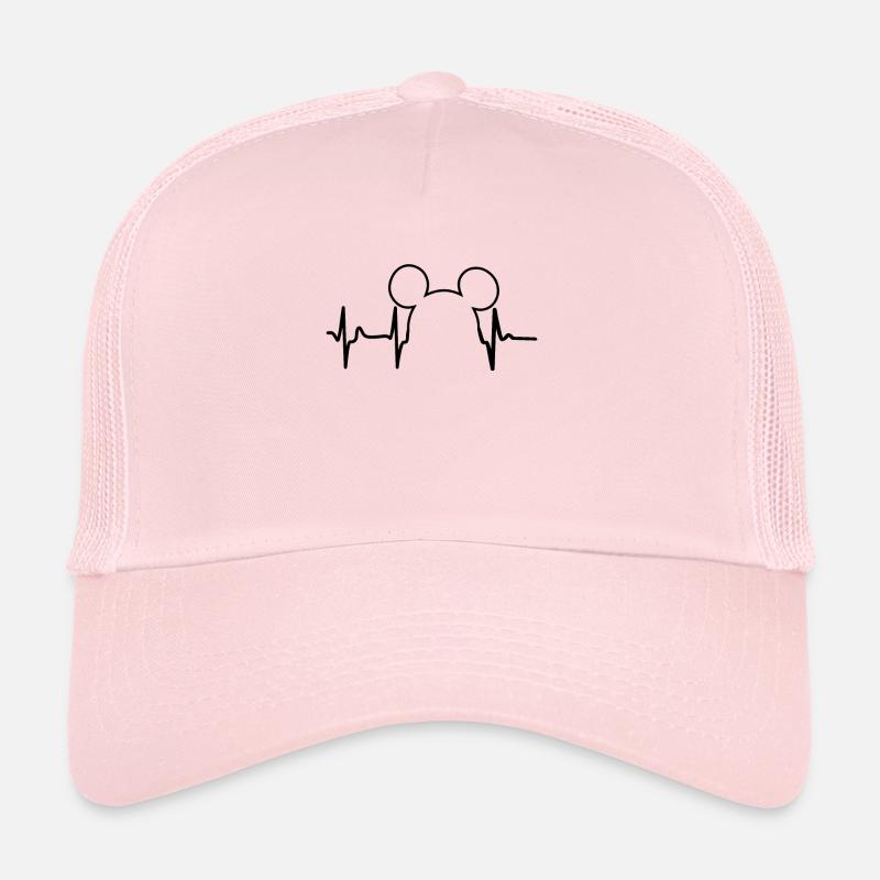 Mouse heartbeat animal gift mice - Trucker Cap - pale pink