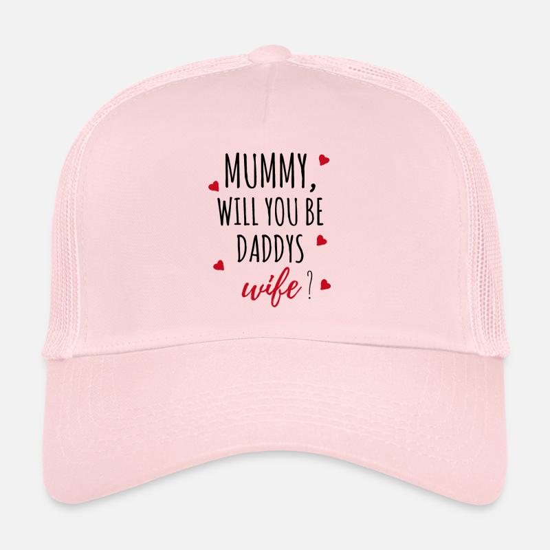 Marriage proposal request mummy gift idea - Trucker Cap - pale pink