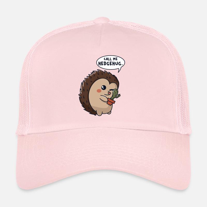 Hedgehog cuddles cactus Trucker Cap
