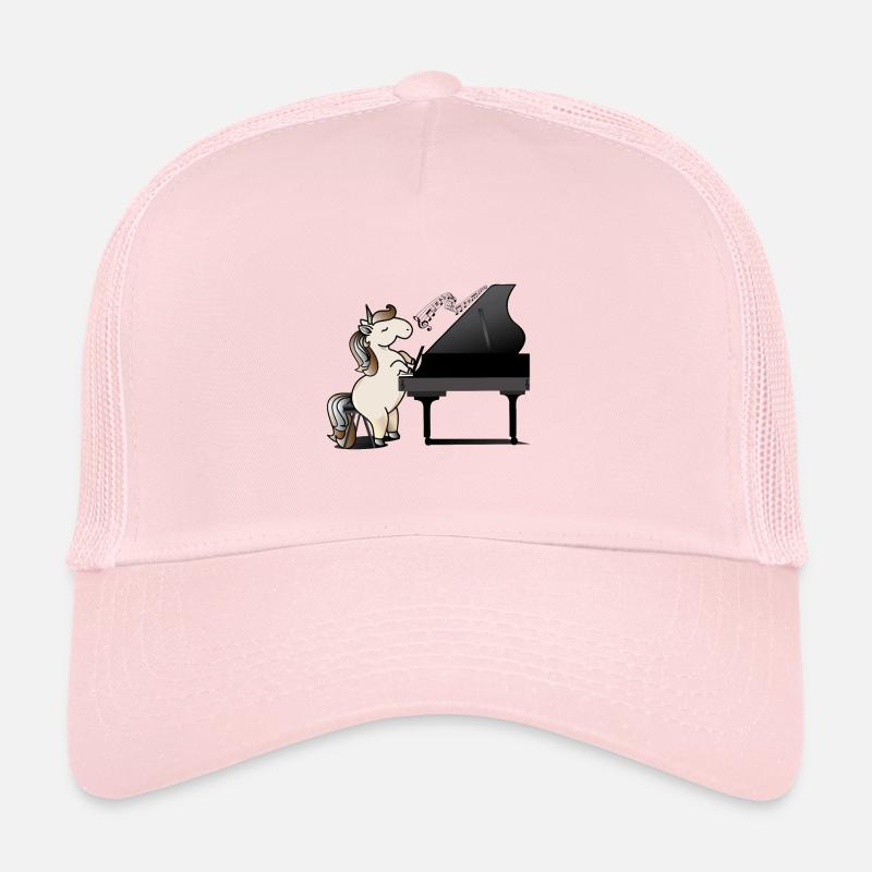 Einhorn spielt Piano Klavier Geschenk Trucker Cap