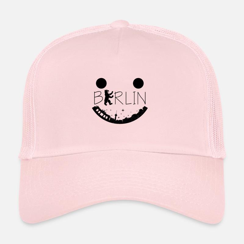 Berlin Smylie mit Berliner Bär - Trucker Cap - Hellrosa