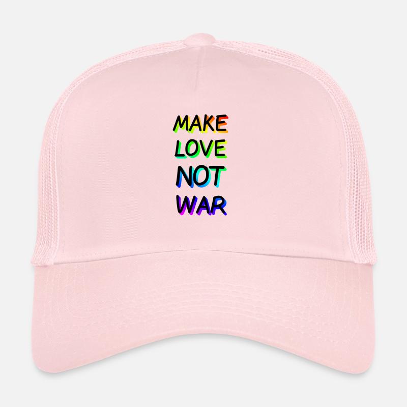 Make Love not War Rainbow Trucker Cap