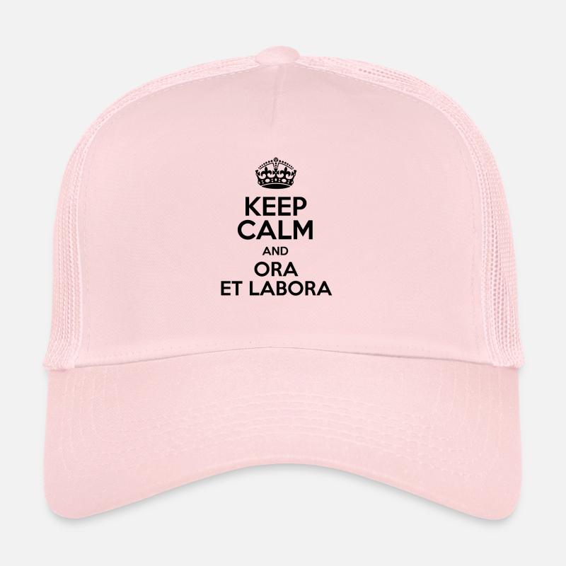 Reste calme et maintenant et labora 2N Casquette trucker 
