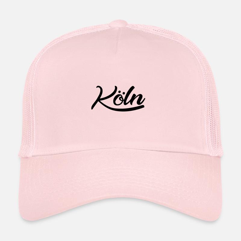 Köln Schriftzug in schwarz Trucker Cap