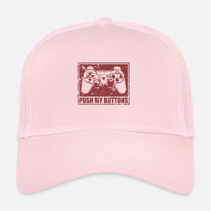 Poussez mes boutons - Casquette trucker  - rose pâle