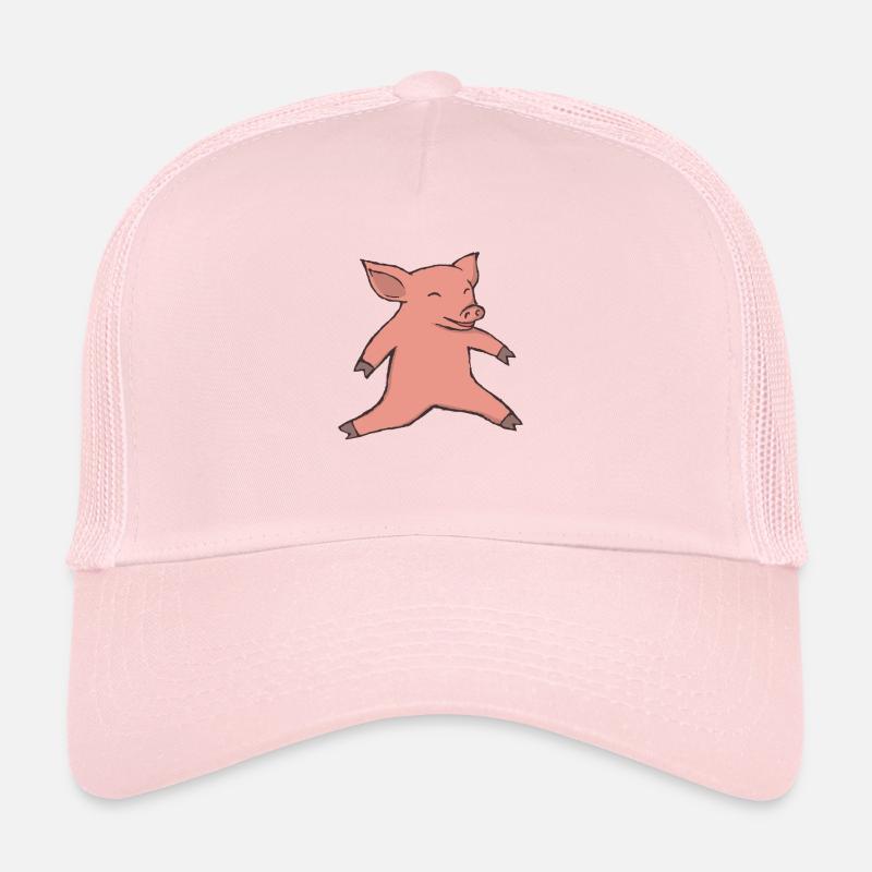 Schwein beim Weitsprung Trucker Cap