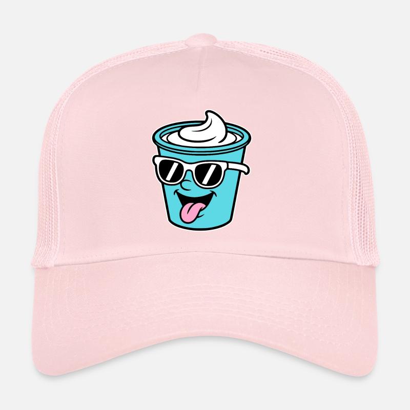 Cups Crème Frech Yoghurt Cream Cream Cream Pudding Trucker Cap