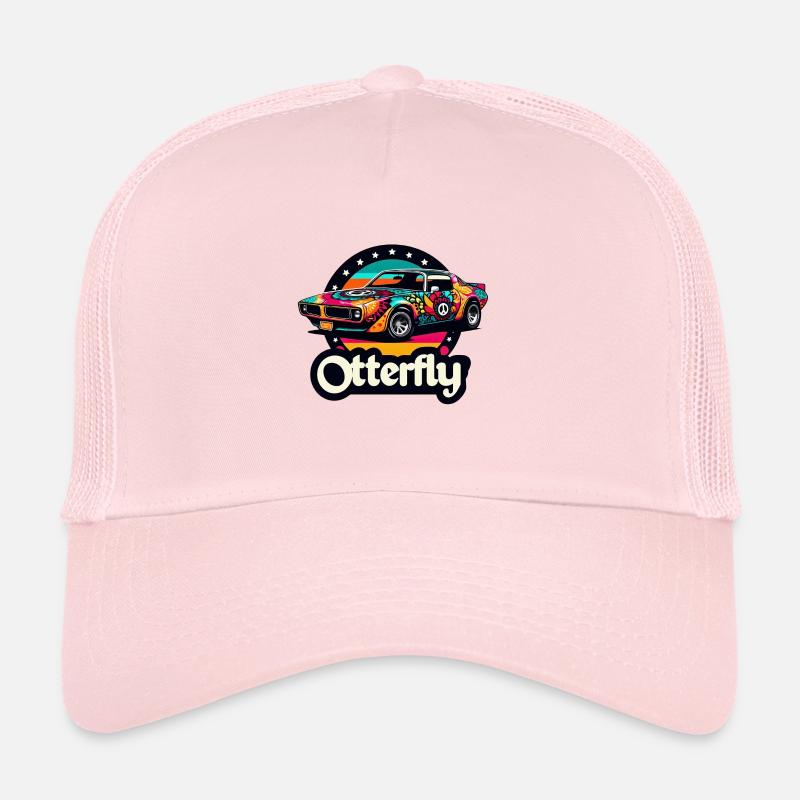 Retro Peace and Love Auto Classic Trucker Cap