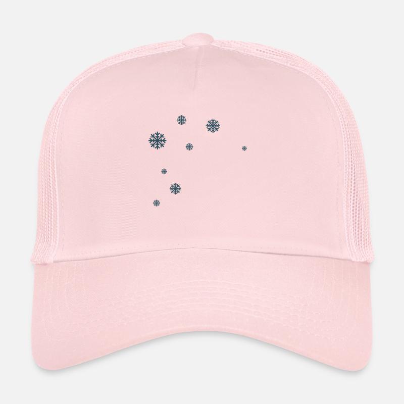 snowflakes - Trucker Cap - pale pink