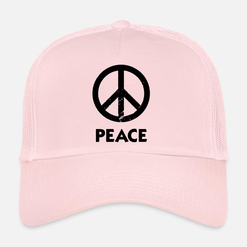 Peace Peace Sign Love and Peace Trucker Cap