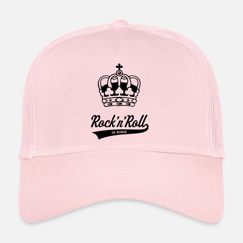 Rock 'n' Roll Is King - Casquette trucker - rose pâle