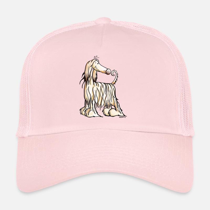 Funny Afghane Hound - Trucker Cap - pale pink
