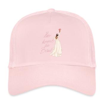 Braut in weiß - Trucker Cap - Hellrosa - Vorne