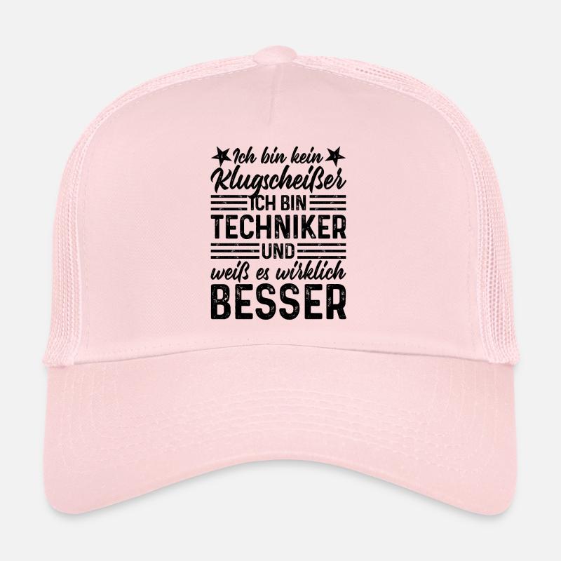 Techniker lustiger Spruch bin kein Klugscheißer Trucker Cap