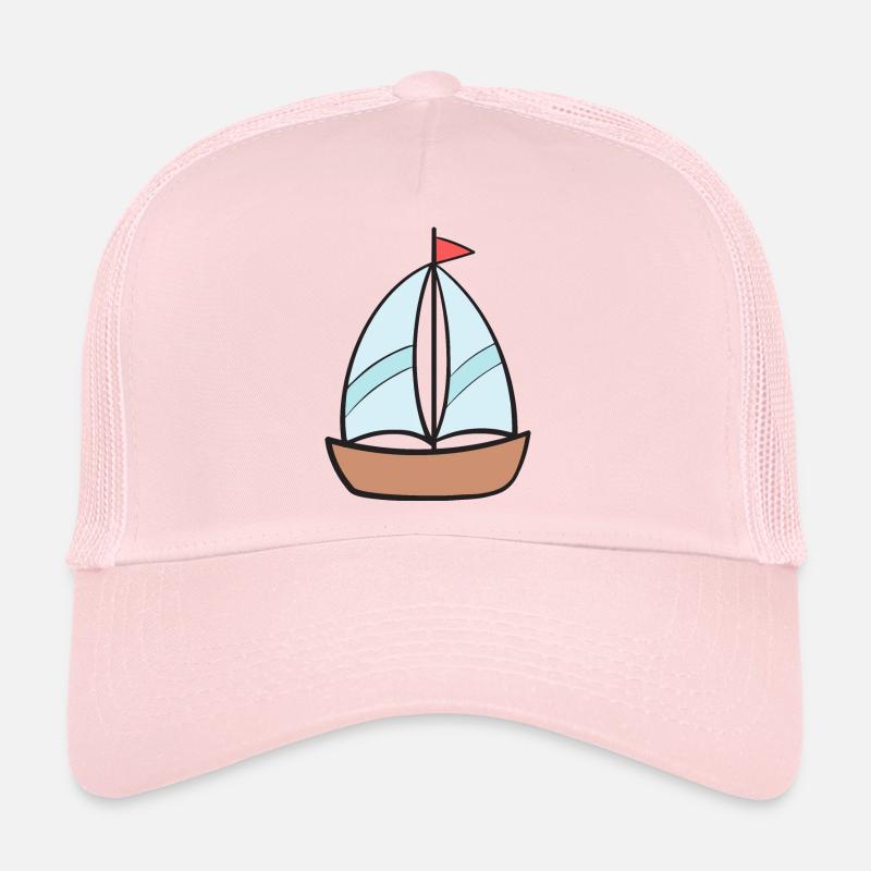 Bateau Bateau Voilier - Casquette trucker  - rose pâle