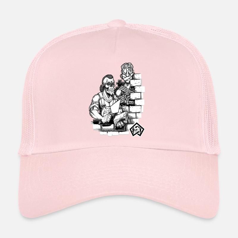 Maçon, maître maçon, artisan - Casquette trucker  - rose pâle