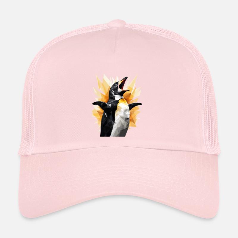 Screaming penguin/Screaming penguin - Trucker Cap - pale pink