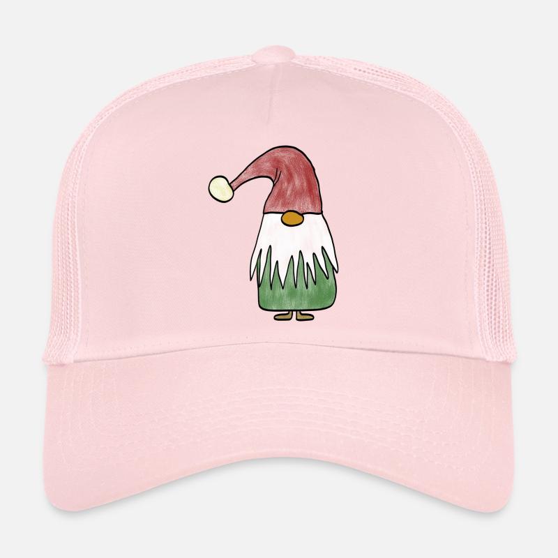 Fröhlicher Gartenzwerg mit Weihnachtsmütze Trucker Cap