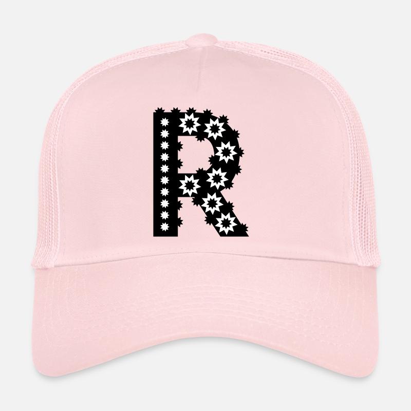 Buchstabe R - Trucker Cap - Hellrosa