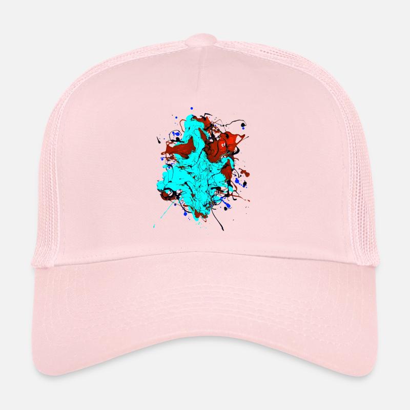 Redturquoise.Splash - Trucker Cap - pale pink