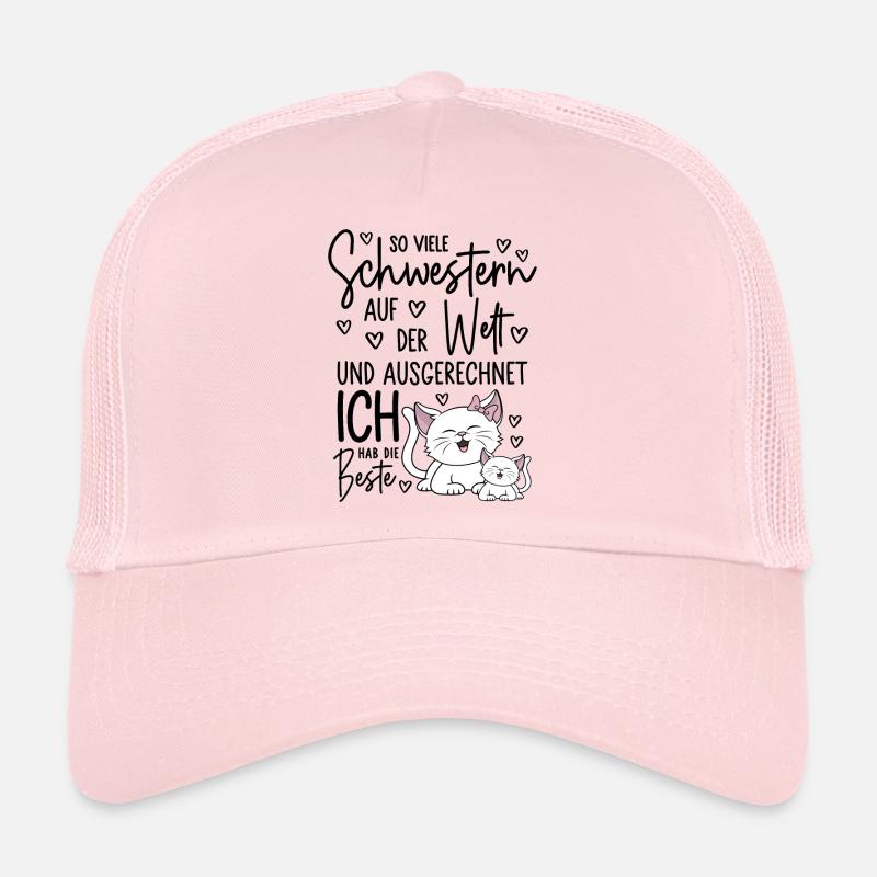 So viele Schwestern Katze Katzen Beste Schwester - Trucker Cap - Hellrosa