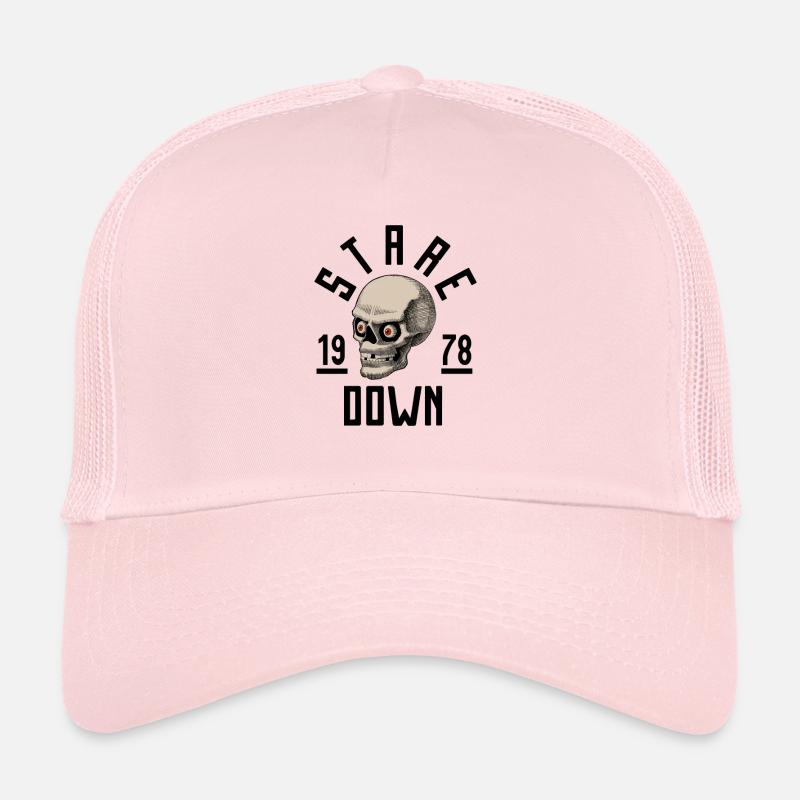 Staring skull - Trucker Cap - pale pink