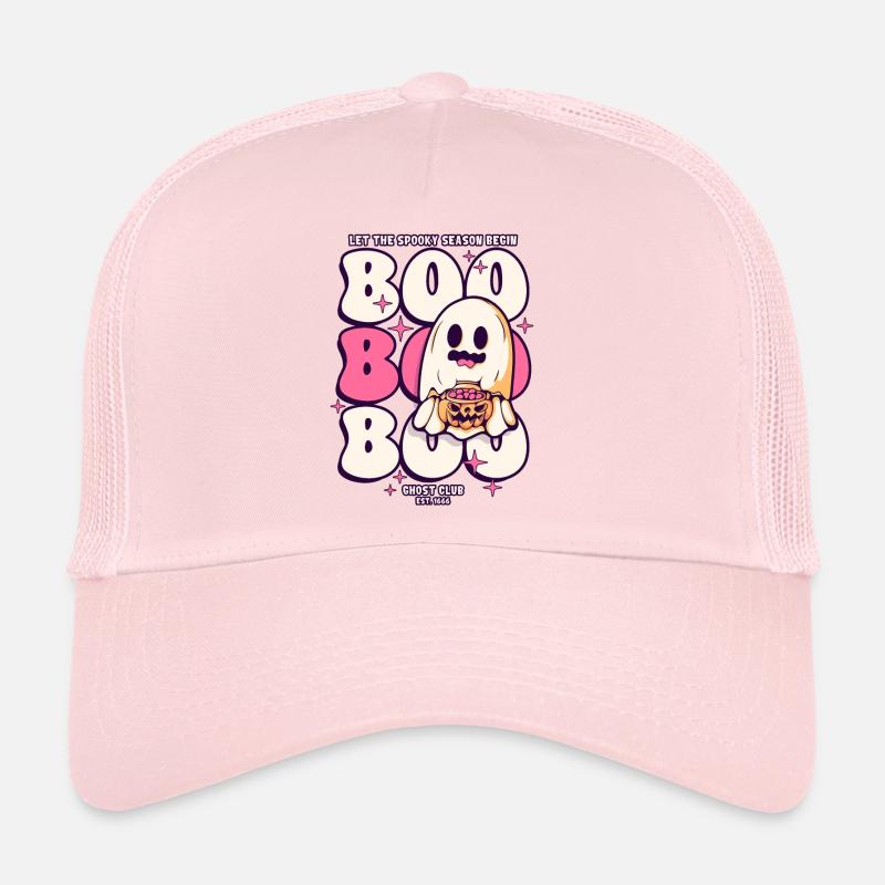 Boo Boo Boo Halloween Geist Trucker Cap