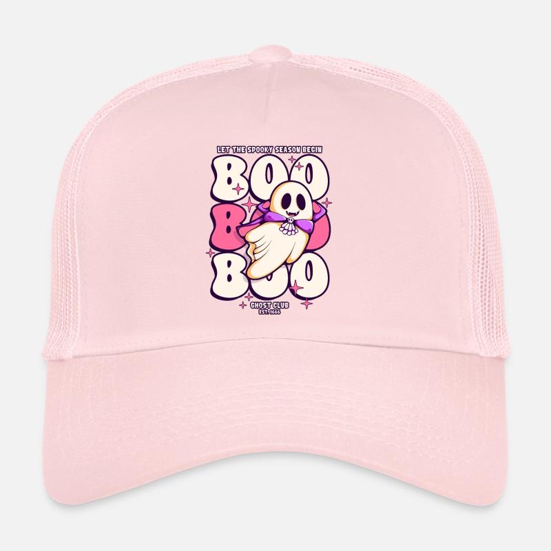 Boo Boo Boo Halloween Geist Trucker Cap