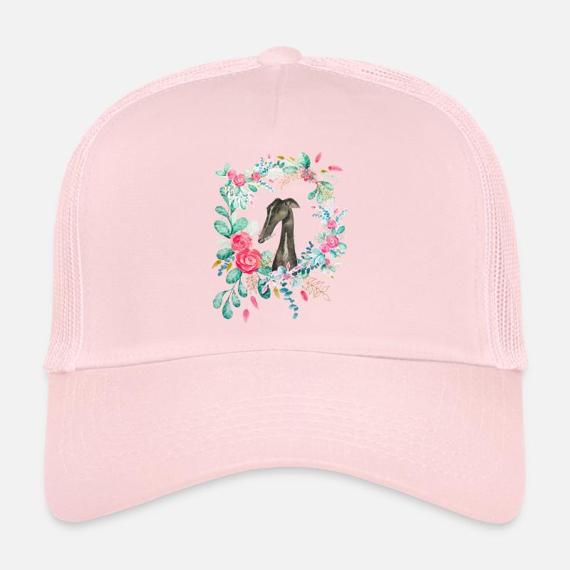 Galgo Uno in large - Trucker Cap - pale pink