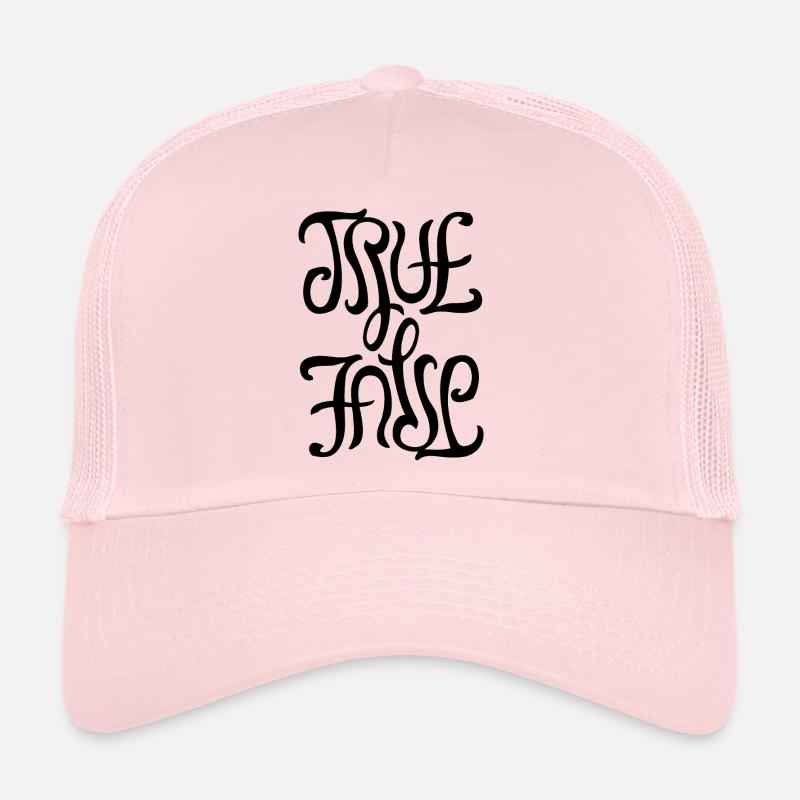Ambigram for True/False Trucker Cap