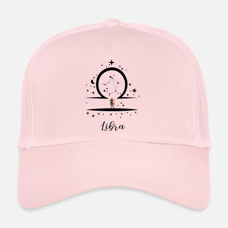 Mysterious and Elegant Mask Illustration - Trucker Cap - pale pink
