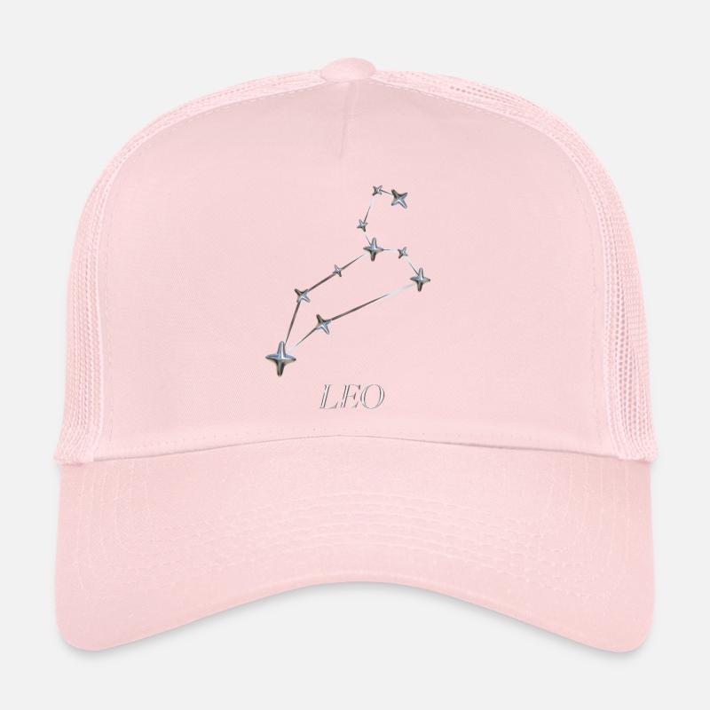 Leo Sternbild – Silberne Astro-Konstellation Trucker Cap