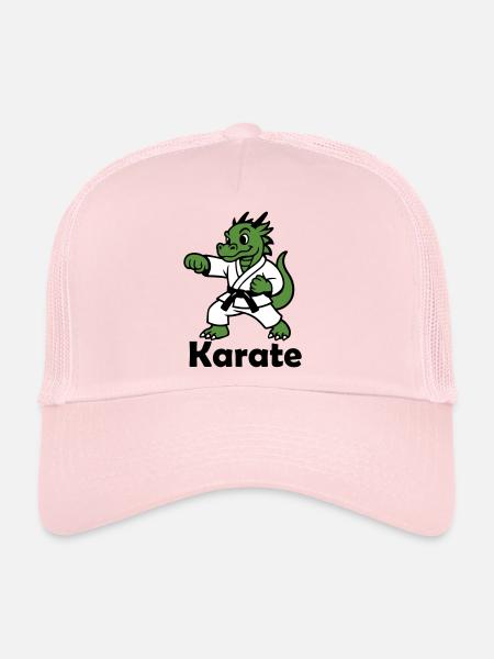 Karate Dragon - Trucker Cap - pale pink - Front