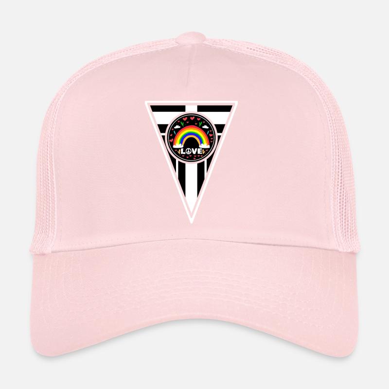 Rainbow Love Peace Design Trucker Cap