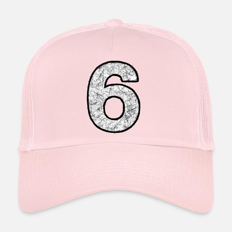 Sechs Ziffer mit Kratztextur Trucker Cap