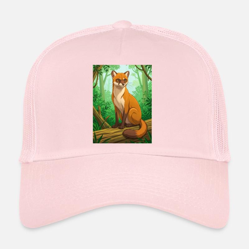 Fossa Elégante chasseresse de Madagascar, épurée, sile Casquette trucker 