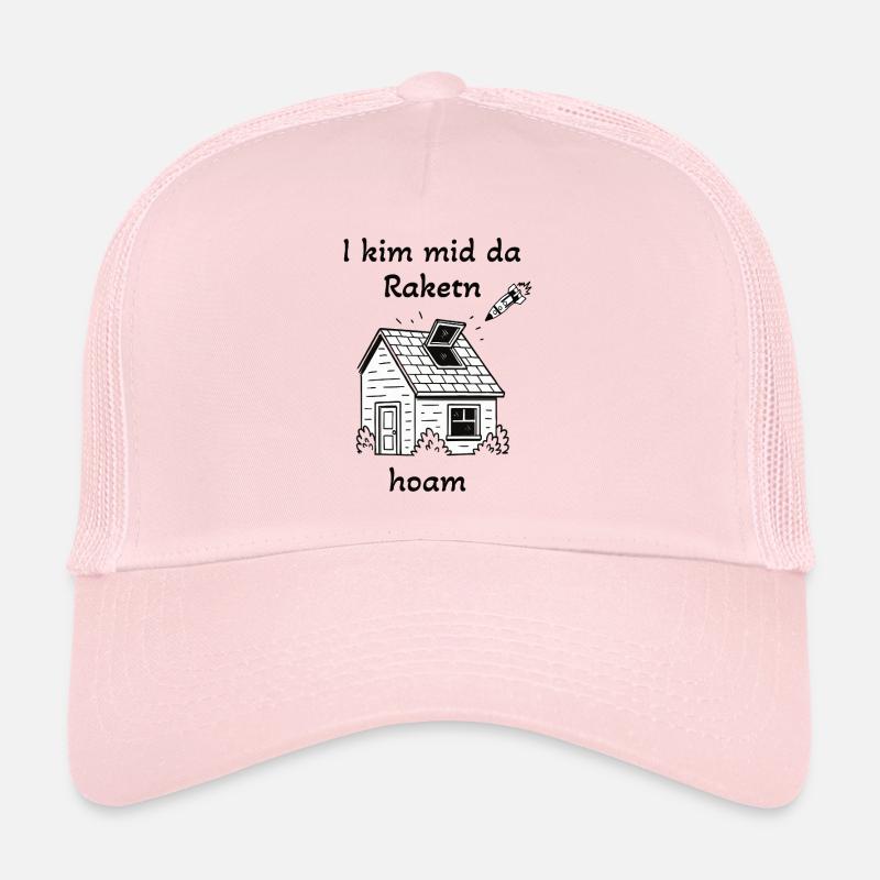 I kim mid da Raktn hoam - Casquette trucker - rose pâle