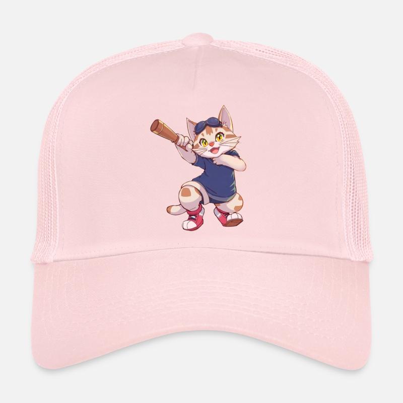 Cat, Cats - Trucker Cap - pale pink