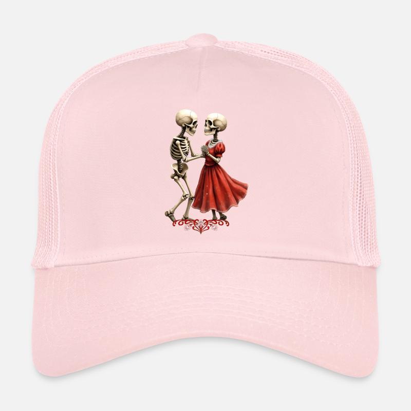 Danse squelettique rouge Casquette trucker 