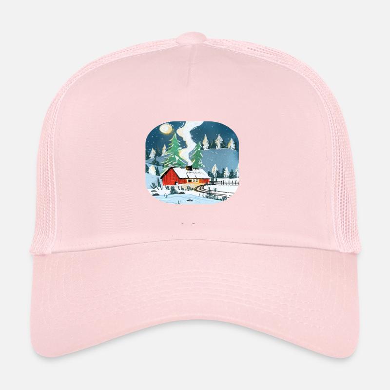 Winterlandschaft - Trucker Cap - Hellrosa